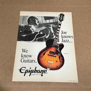Joe Pass - Emperor - Epiphone Guitars - 1993 Print Advertisement